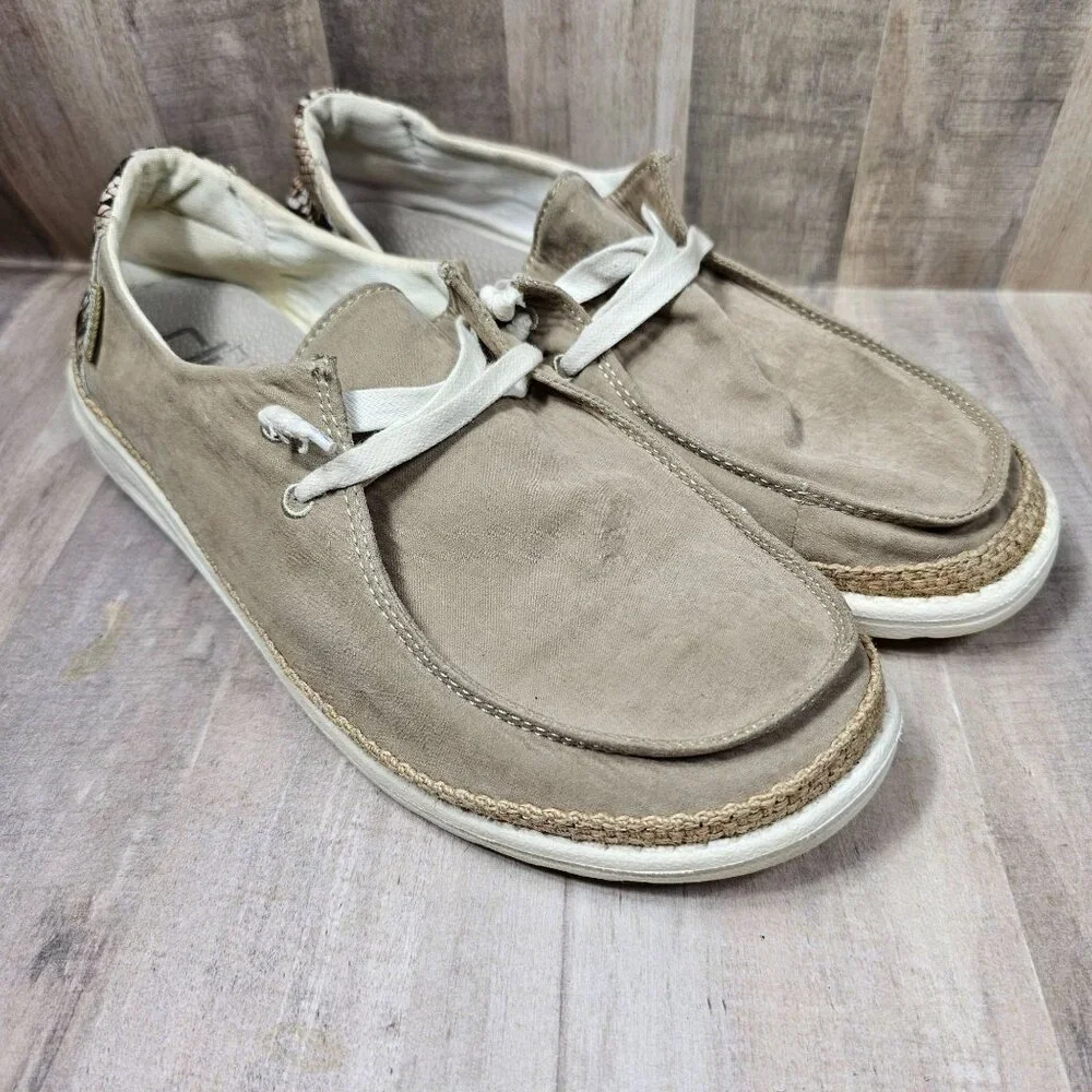 Hey Dude Womans Size 10‎ Wendy Python Brown Slip On Loafers Shoes